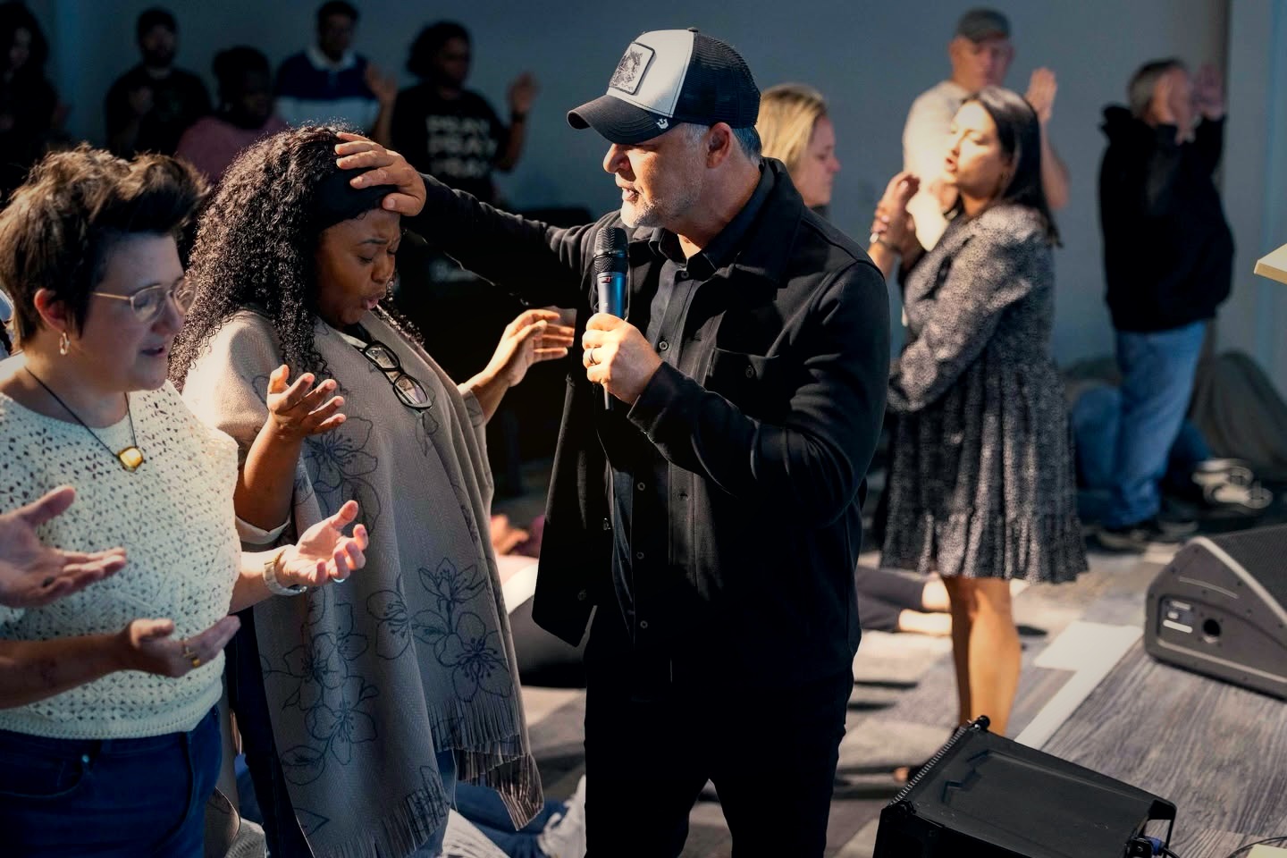 Prayer and ministry at Pure Conference