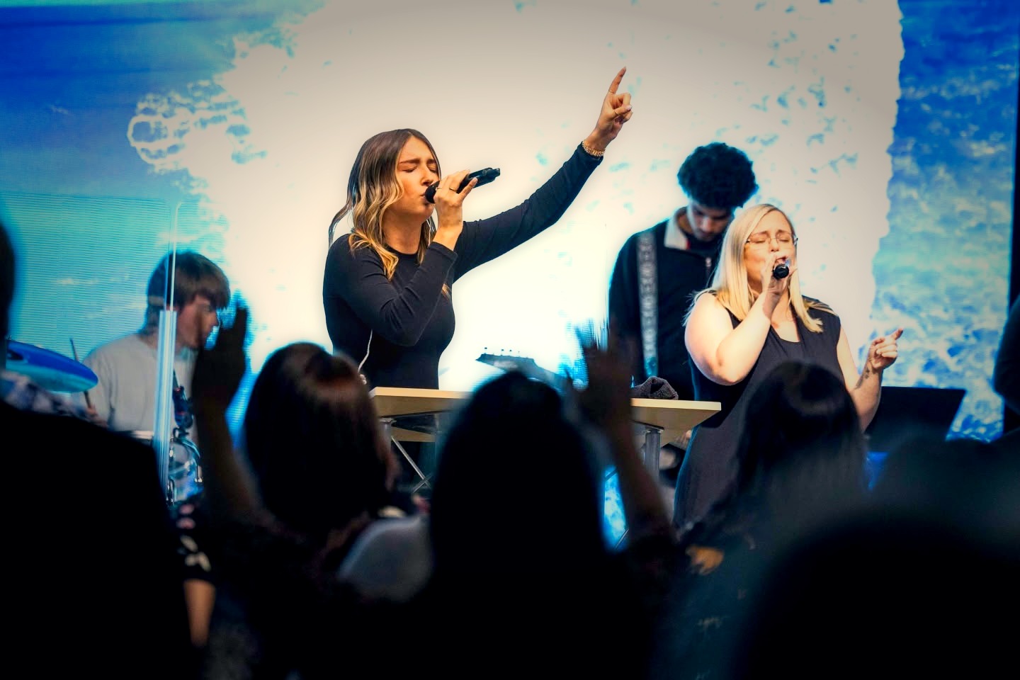 Worship team leading at Pure Conference